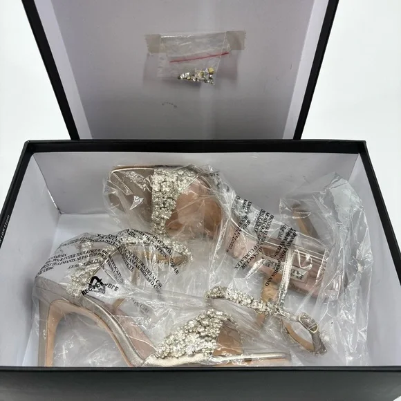 Badgley Mischka Galia Open Toe 4” Heels Size 6.5 - Picture 15 of 15